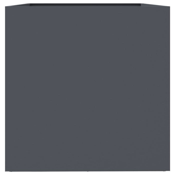 Fioriera-Vaso-Contenitore per Piante Antracite 62x30x29 cm in Acciaio 103777