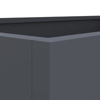 Fioriera-Vaso-Contenitore per Piante Antracite 62x30x29 cm in Acciaio 103777