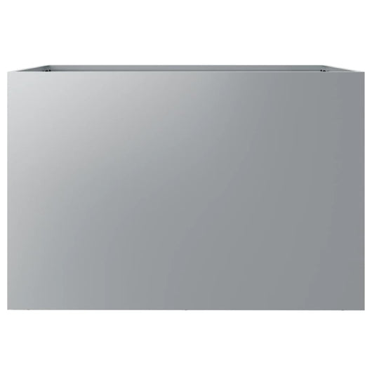 Fioriera aiuola rialzata vassoio piante fiori terrazza giardino argento 62 x 40 x 39 cm acciaio zincato Argento 02_0038076