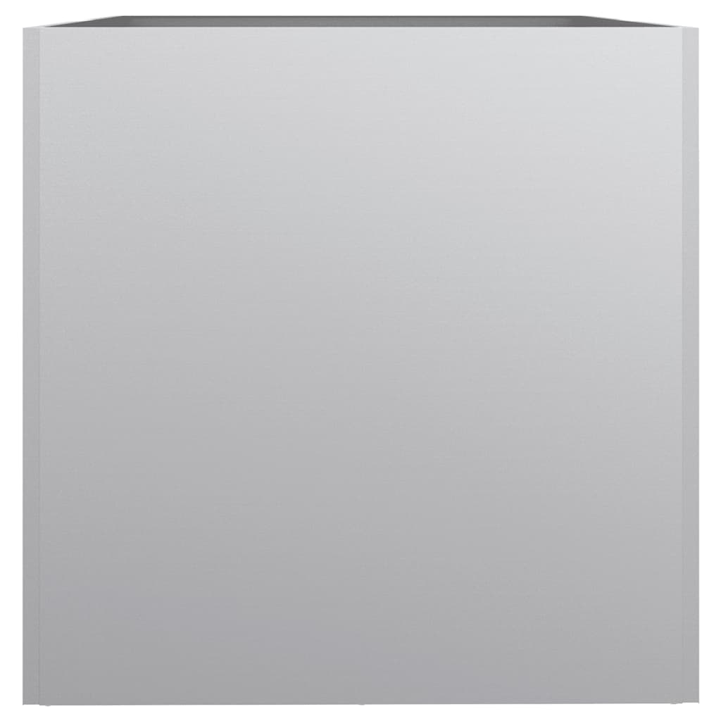 Fioriera-Vaso-Contenitore per Piante Argento 62x40x39 cm in Acciaio Zincato