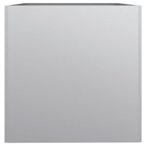 Fioriera-Vaso-Contenitore per Piante Argento 62x40x39 cm in Acciaio Zincato