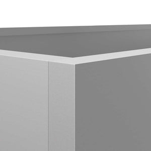 Fioriera-Vaso-Contenitore per Piante Argento 62x40x39 cm in Acciaio Zincato