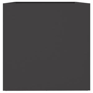 Fioriera-Vaso da Esterno-Contenitore per Piante Nera 62x47x46 cm in Acciaio