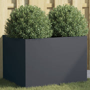Fioriera-Vaso-Contenitore per Piante Antracite 62x47x46 cm in Acciaio