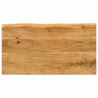 Tavolini a Incastro 3 pz Bordi Vivi in Legno Massello di Acacia 372760