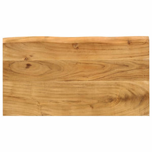 Tavolini a Incastro 3 pz Bordi Vivi in Legno Massello di Acacia 372760