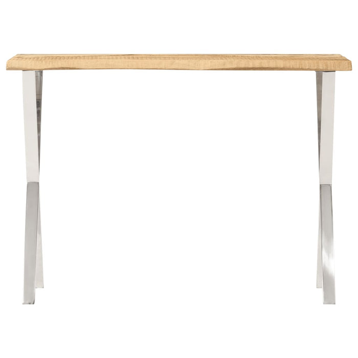 Tavolo Consolle Bordi Vivi 105x33x76 cm Legno Massello di Mango 372764