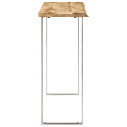 Tavolo Consolle Bordi Vivi 105x33x76 cm Legno Massello di Mango 372766