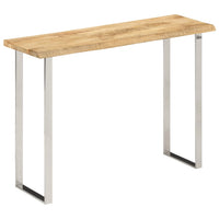 vidaXL Tavolo Consolle Bordi Vivi 105x33x76 cm Legno Massello di Mango