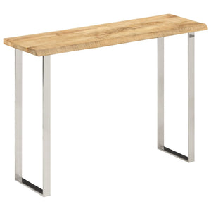 vidaXL Tavolo Consolle Bordi Vivi 105x33x76 cm Legno Massello di Mango
