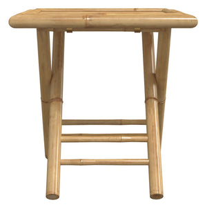 Set da Bistrot Pieghevole 3pz con Cuscini Grigio Scuro Bambù