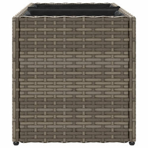 Fioriere da Giardino con 2 Vasi Grigie 72x30x32 cm Polyrattan 3210530