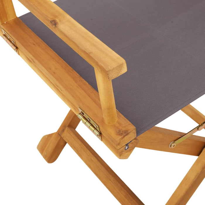 Sedie da Giardino Pieghevoli 8 pz Grigio Scuro in Tessuto 3208915