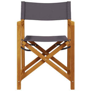 Sedie da Giardino Pieghevoli 4 pz Grigio Scuro in Tessuto 3208919