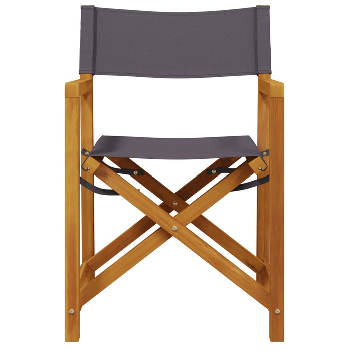 Sedie da Giardino Pieghevoli 4 pz Grigio Scuro in Tessuto 3208919