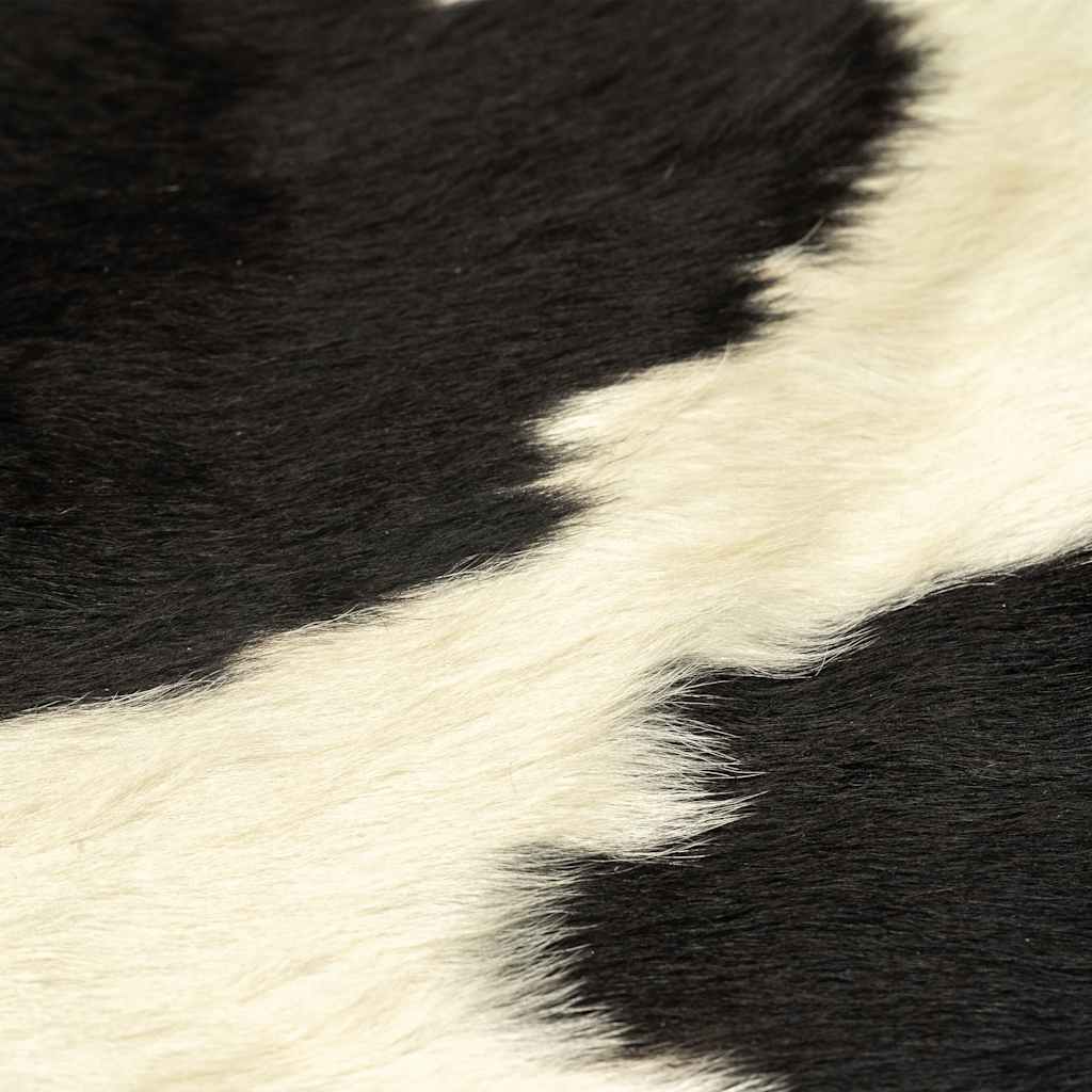 Tappeto in Vera Pelle Bovina Nero e Bianco 180x220 cm 376702