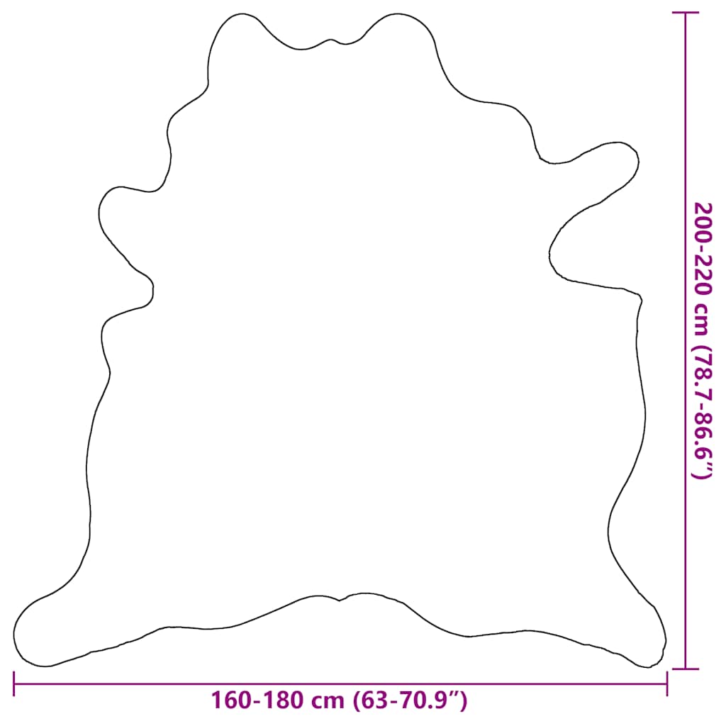 Tappeto in Vera Pelle Bovina Nero e Bianco 180x220 cm 376702