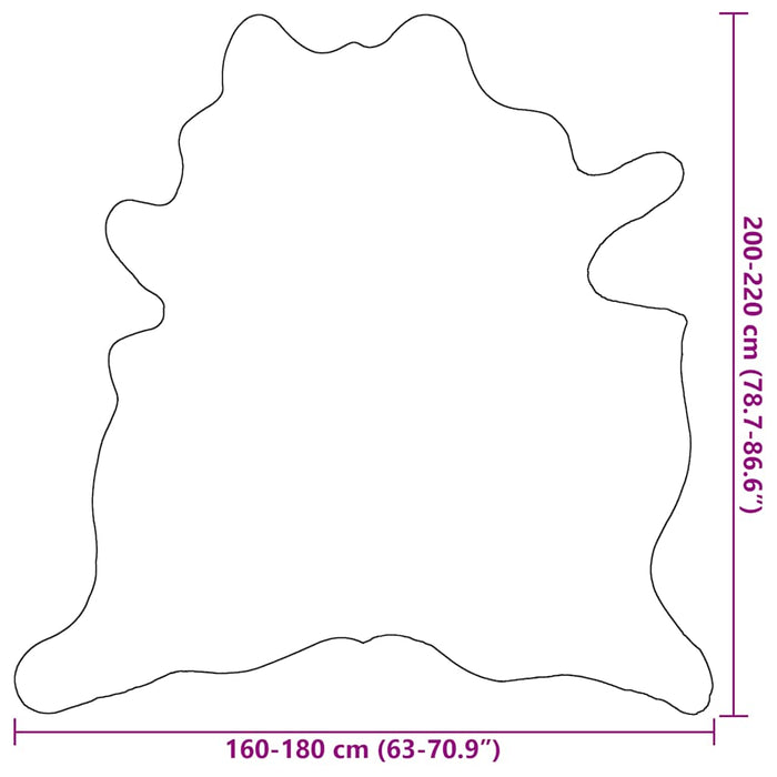 Tappeto in Vera Pelle Bovina Nero e Bianco 180x220 cm 376702