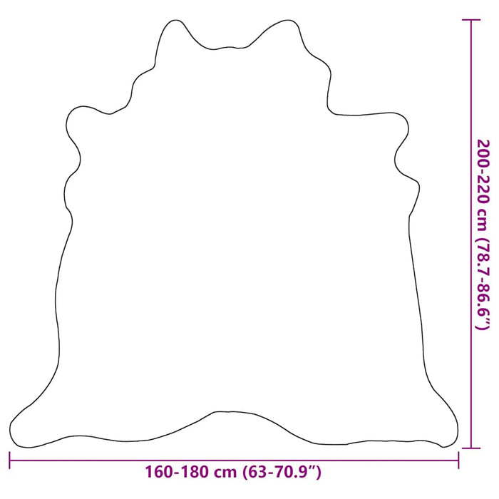 Tappeto in Vera Pelle Bovina Beige 180x220 cm 376704