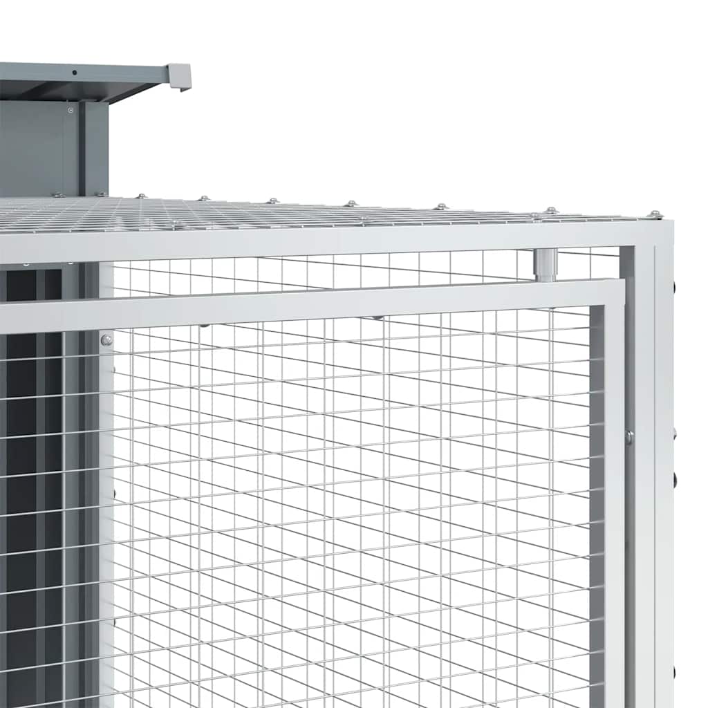 Cuccia per cani con recinto antracite 153x194x110 cm in acciaio zincato 3214222