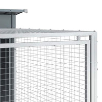 Cuccia per cani con recinto antracite 153x194x110 cm in acciaio zincato 3214222