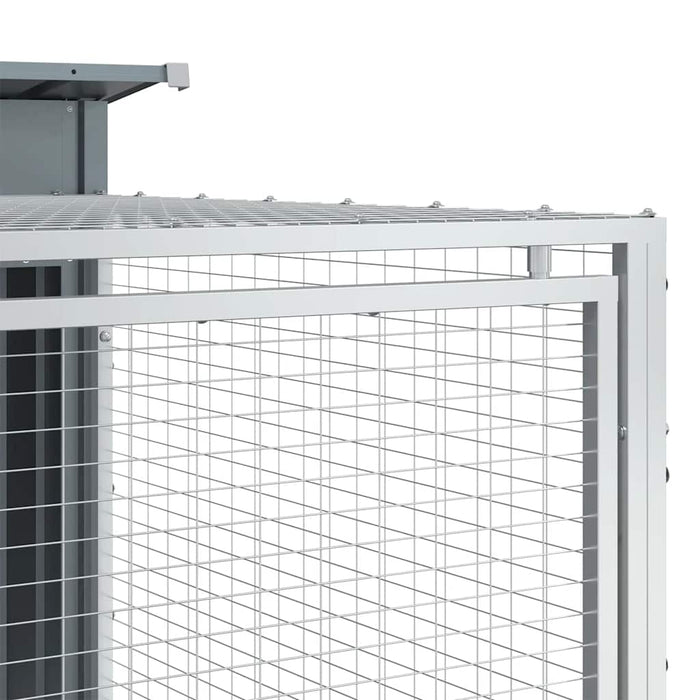 Cuccia per cani con recinto antracite 153x194x110 cm in acciaio zincato 3214222