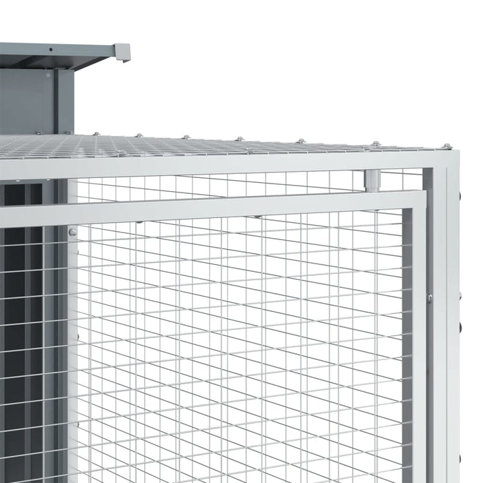 Cuccia per cani con recinto 153 x 194 x 110 cm antracite 02_0043469