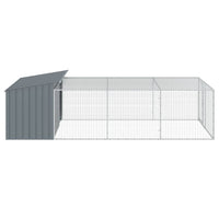 Cuccia per cani con recinto antracite 197x396x110 cm in acciaio zincato 3214225