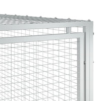 Cuccia per cani con recinto antracite 197x396x110 cm in acciaio zincato 3214225