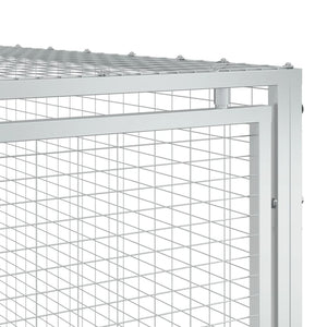 Cuccia per cani con recinto antracite 197x396x110 cm in acciaio zincato 3214225