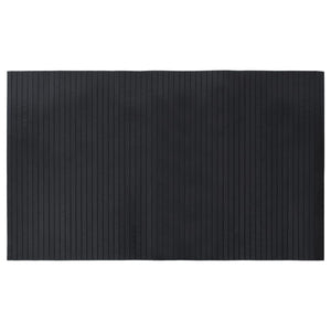 Tappeto Rettangolare Nero 60x100 cm in Bambù 376708