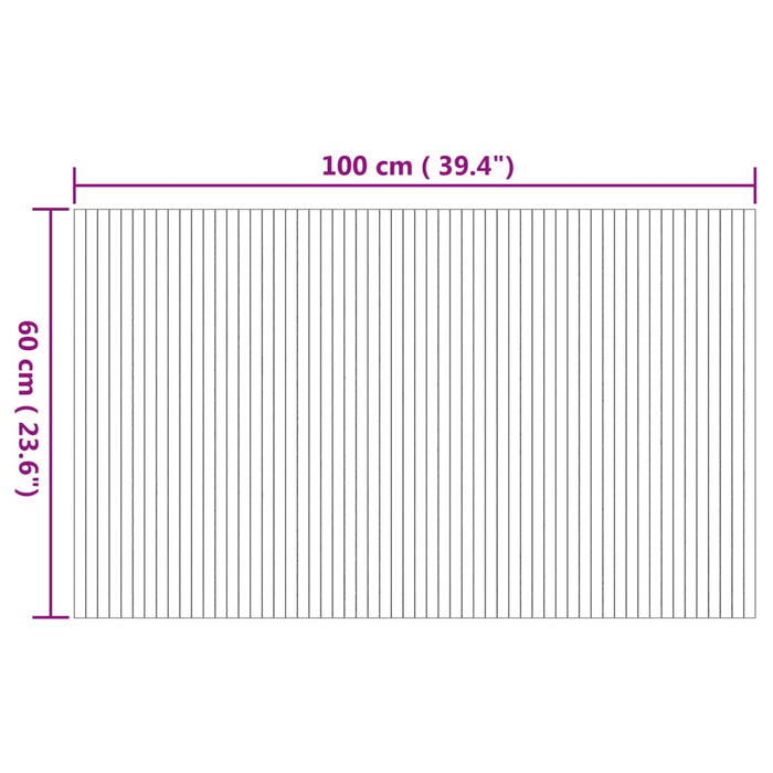 vidaXL Tappeto Rettangolare Naturale 60x100 cm in Bambù