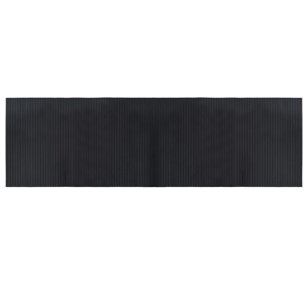 vidaXL Tappeto Rettangolare Nero 60x200 cm in Bambù