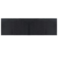 Tappeto Rettangolare Nero 60x200 cm in Bambù 376714