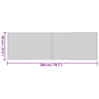 vidaXL Tappeto Rettangolare Naturale 60x200 cm in Bambù