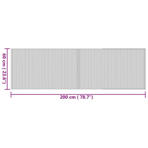 vidaXL Tappeto Rettangolare Naturale 60x200 cm in Bambù