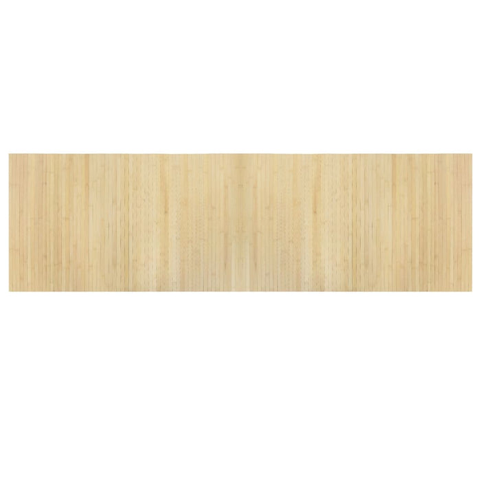 Tappeto Rettangolare Naturale Chiaro 60x200 cm in Bambù 376717