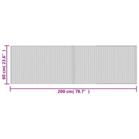 Tappeto Rettangolare Naturale Chiaro 60x200 cm in Bambù 376717
