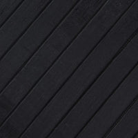 Tappeto Rettangolare Nero 60x300 cm in Bambù 376720
