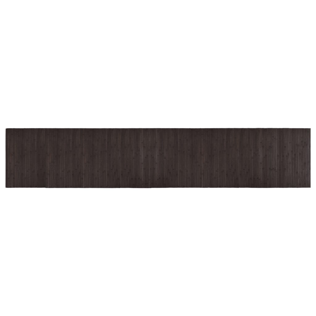 Tappeto Rettangolare Marrone Scuro 60x300 cm in Bambù 376725
