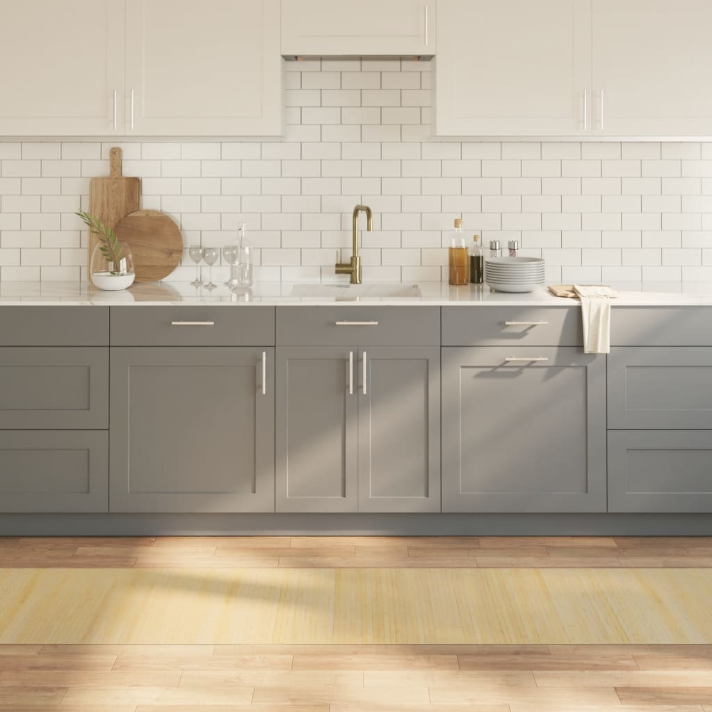 vidaXL Tappeto Rettangolare Natura Chiaro 60x400 cm in Bambù