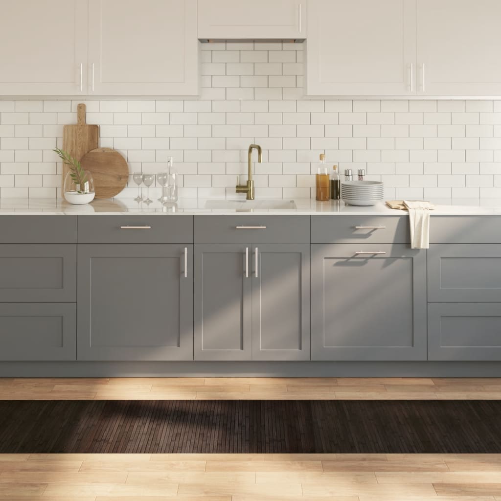 Tappeto Rettangolare Marrone Scuro 60x400 cm in Bambù