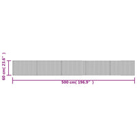 Tappeto Rettangolare Marrone Scuro 60x500 cm in Bambù