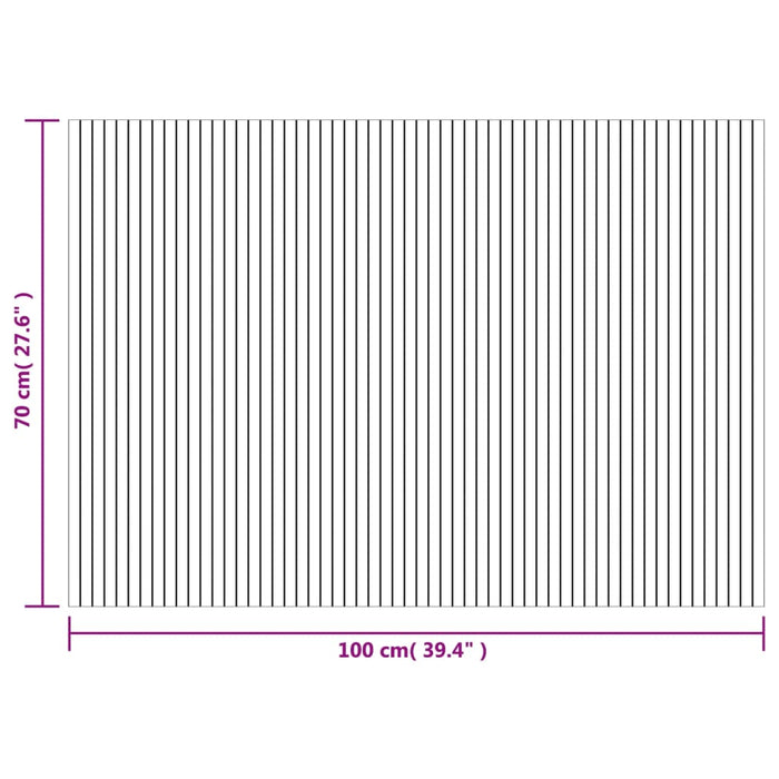 Tappeto Rettangolare Marrone 70x100 cm in Bambù 376740