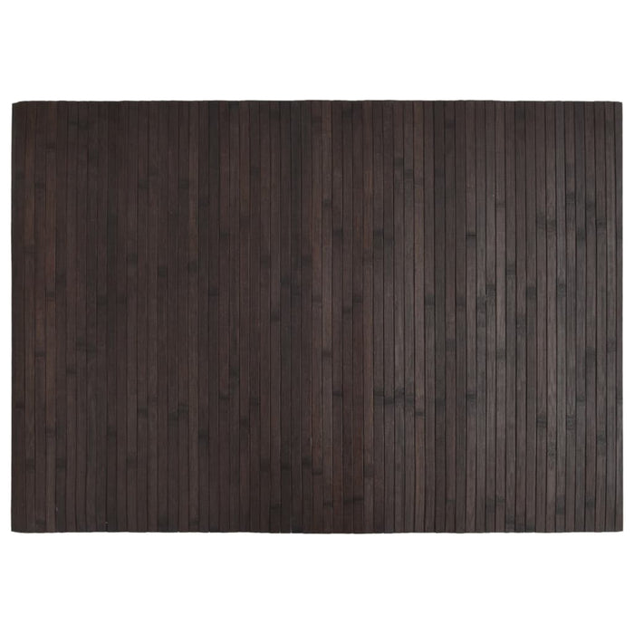 Tappeto Rettangolare Marrone Scuro 70x100 cm in Bambù 376743