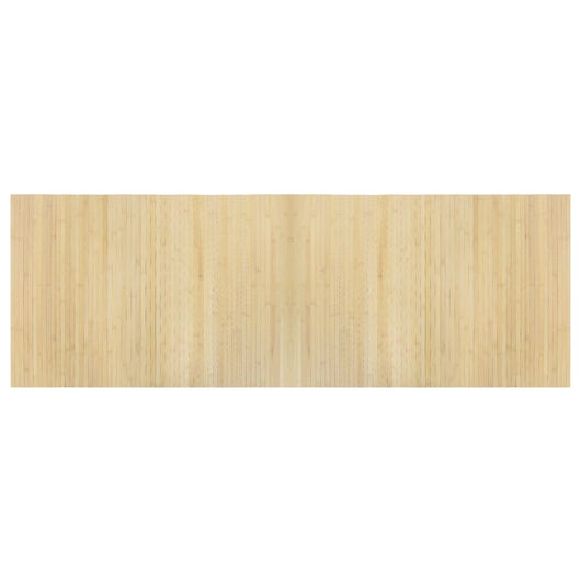 Tappeto Rettangolare Natura Chiaro 70x200 cm in Bambù 376747