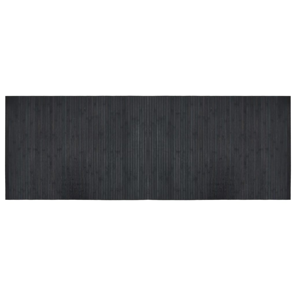 Tappeto Rettangolare Grigio 70x200 cm in Bambù 376748