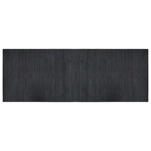 Tappeto Rettangolare Grigio 70x200 cm in Bambù 376748