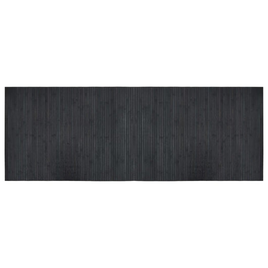 Tappeto Rettangolare Grigio 70x200 cm in Bambù 376748