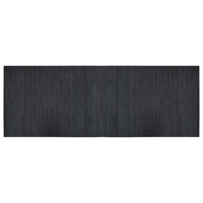 Tappeto Rettangolare Grigio 70x200 cm in Bambù 376748